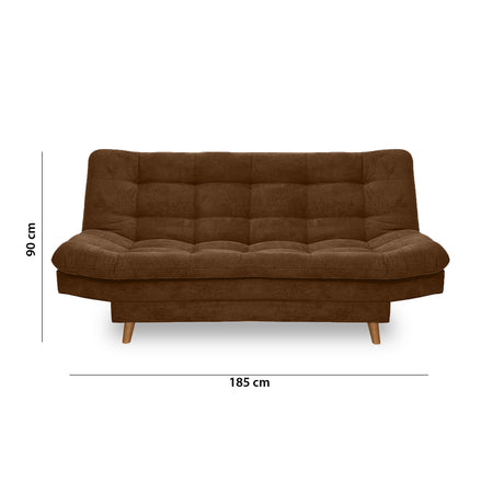 Sofacama Moltochic Cafe Oscuro 185x40cm De Cuatro Puestos Reclinable - SOFAS Y POLTRONAS | Bylmo