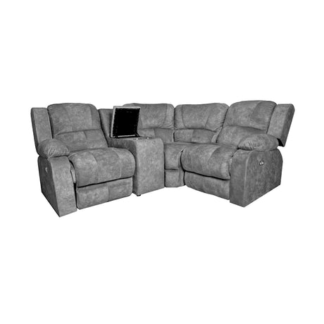 Sofá Esquinero Gris 210x75cm De Tres Puestos Reclinable - SOFAS Y POLTRONAS | Bylmo