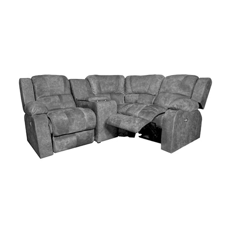 Sofá Esquinero Gris 210x75cm De Tres Puestos Reclinable - SOFAS Y POLTRONAS | Bylmo