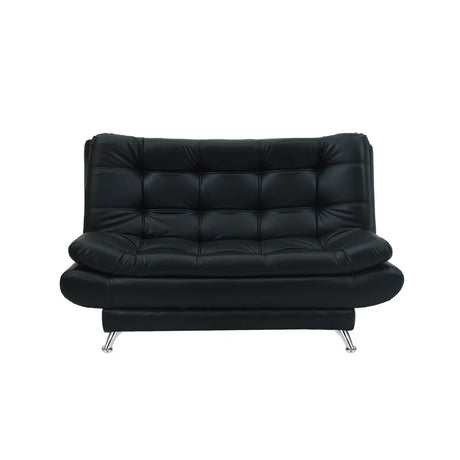 Sala Damasco Negro 150x40cm De Cuatro Puestos Con Sofacama Sillas Auxiliares y Puff - SOFAS Y POLTRONAS | Bylmo