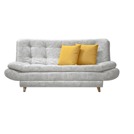 Sala Damasco Gris Claro 180x40cm De Cuatro Puestos Con Sofacama Sillas Auxiliares y Puff - SOFAS Y POLTRONAS | Bylmo