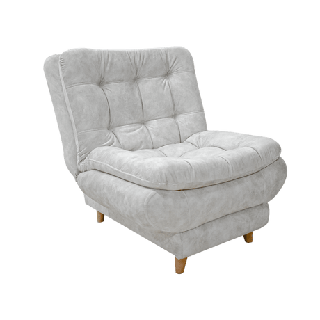 Sala Damasco Gris Claro 180x40cm De Cuatro Puestos Con Sofacama Sillas Auxiliares y Puff - SOFAS Y POLTRONAS | Bylmo