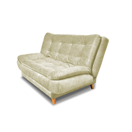 Sala Damasco Beige 150x40cm De Cuatro Puestos Con Sofacama Sillas Auxiliares y Puff - SOFAS Y POLTRONAS | Bylmo