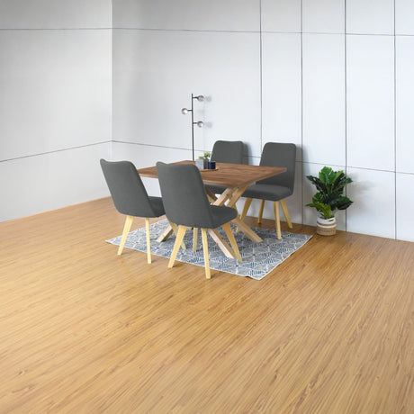 Silla de Comedor Evora Gris 45x89cm Asiento Cuadradro - SILLAS Y BUTACOS | Bylmo