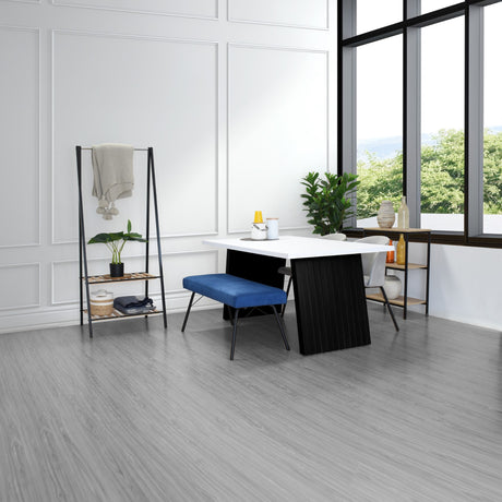 Comedor Rectangular Aragon Blanco y Negro 150x73cm De Cuatro Puestos Sin Sillas - COMEDORES | Bylmo