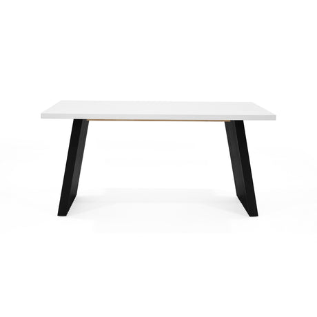 Comedor Rectangular Aragon Blanco y Negro 150x73cm De Cuatro Puestos Sin Sillas - COMEDORES | Bylmo