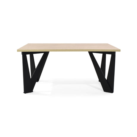 Comedor Rectangular Brixton Duna y Matiz Negro 160x74cm De 6 Puestos Sin Sillas - COMEDORES | Bylmo