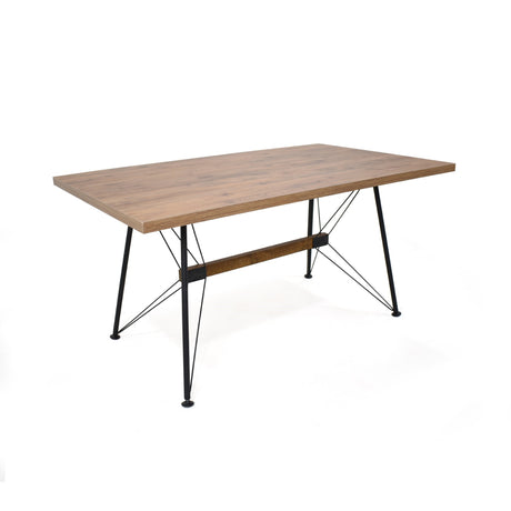 Comedor Rectangular Falcon Mácula y Negro Metálico 150x74cm De Seis Puestos Sin Sillas - COMEDORES | Bylmo