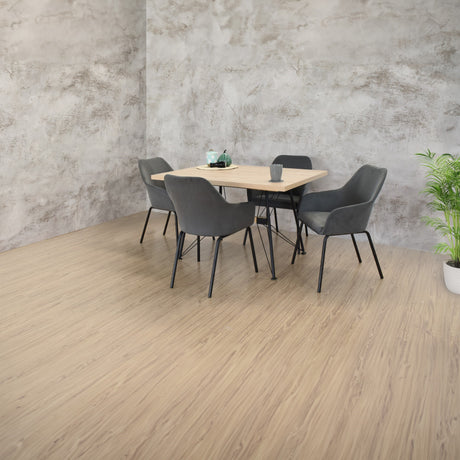 Combo Comedor Rectangular Falcon Gris y Duna 120x74cm De Cuatro Puestos Con Cuatro Sillas - COMEDORES | Bylmo