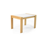 Comedor Rectangular Arkansas Blanco y Matiz Natural 114x76cm De Cuatro Puestos Sin Sillas - COMEDORES | Bylmo