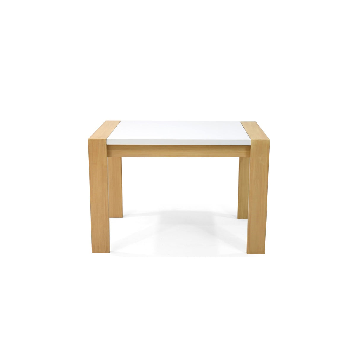 Comedor Rectangular Arkansas Blanco y Matiz Natural 114x76cm De Cuatro Puestos Sin Sillas - COMEDORES | Bylmo