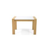 Comedor Rectangular Arkansas Blanco y Matiz Natural 114x76cm De Cuatro Puestos Sin Sillas - COMEDORES | Bylmo