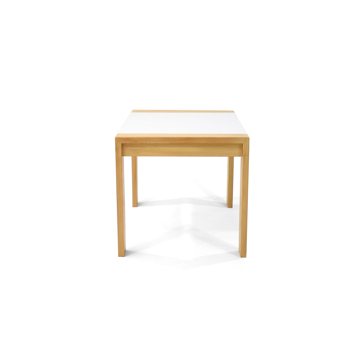 Comedor Rectangular Arkansas Blanco y Matiz Natural 114x76cm De Cuatro Puestos Sin Sillas - COMEDORES | Bylmo