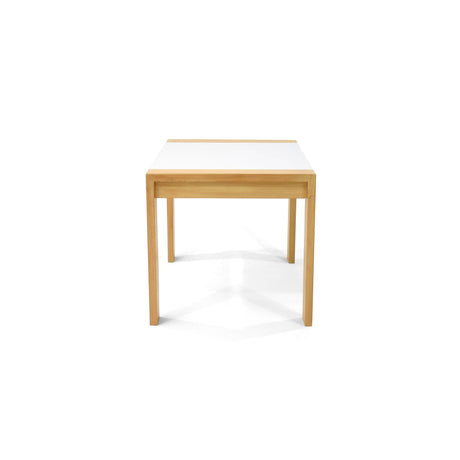 Comedor Rectangular Arkansas Blanco y Matiz Natural 114x76cm De Cuatro Puestos Sin Sillas - COMEDORES | Bylmo