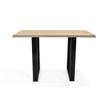 Comedor Rectangular Marsella Duna y Negro Metálico 122x75cm De Cuatro Puestos Sin Sillas - COMEDORES | Bylmo