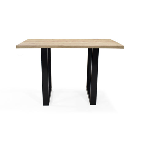 Comedor Rectangular Marsella Duna y Negro Metálico 122x75cm De Cuatro Puestos Sin Sillas - COMEDORES | Bylmo