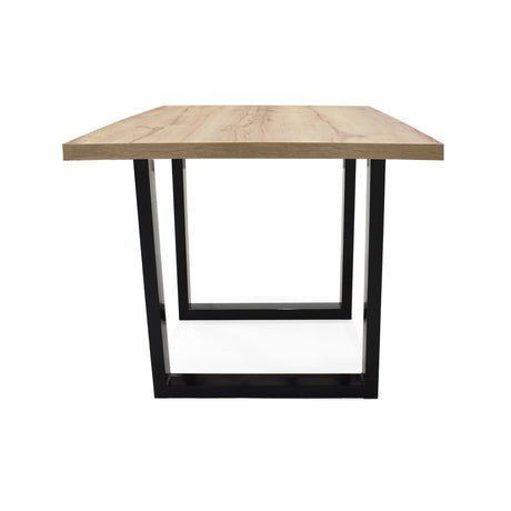 Comedor Rectangular Marsella Duna y Negro Metálico 122x75cm De Cuatro Puestos Sin Sillas - COMEDORES | Bylmo