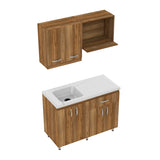 Cocina Modular Ambar Gracia 120x75cm Con Mesón de Mármol Sintético y Sin Estufa - COCINAS | Bylmo