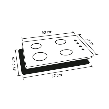 Cocina Modular Zafiro Blanco 180x75cm Con Mesón y Con Estufa - COCINAS | Bylmo