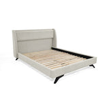 Cama Siena Taupe y Negro 162x97cm para Colchón Doble 140 X 190 Cm con Cabecero - CAMAS | Bylmo