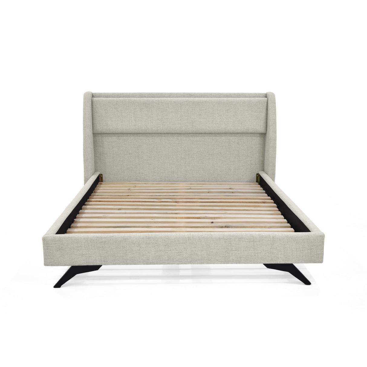Cama Siena Taupe y Negro 162x97cm para Colchón Doble 140 X 190 Cm con Cabecero - CAMAS | Bylmo
