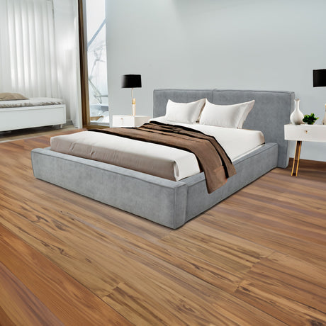 Cama Lennon Plata 210x92cm para Colchón Queen 160 X 190 Cm con Cabecero - CAMAS | Bylmo