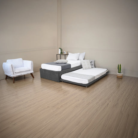 Cama Nido Infantil Suecia Gris y Cromado 105x37cm para Colchón Sencillo 100 X 190 Cm - CAMAS | Bylmo