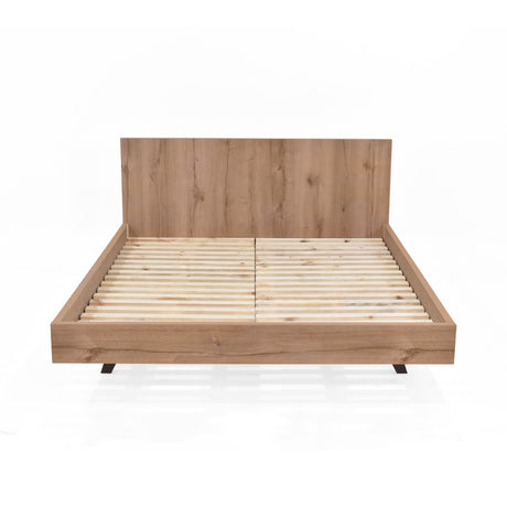 Cama Libia Mácula y Natural 146x90cm para Colchón Doble 140 X 190 Cm con Cabecero - CAMAS | Bylmo