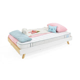 Cama Infantil Montessori Blanco y Natural 107x151cm para Colchón Sencillo 100 X 190 Cm - CAMAS | Bylmo