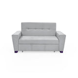 Sofacama Hamburgo Plata 160x86cm de Dos Puestos Recinable con Apoya Brazos - SOFAS Y POLTRONAS | Bylmo