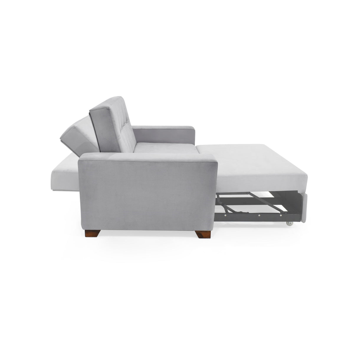 Sofacama Hamburgo Plata 160x86cm de Dos Puestos Recinable con Apoya Brazos - SOFAS Y POLTRONAS | Bylmo