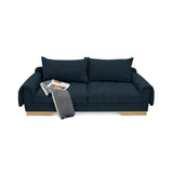 Sofá Daytona Plomo 218x80cm de Tres Puestos con Apoya Brazos - SOFAS Y POLTRONAS | Bylmo