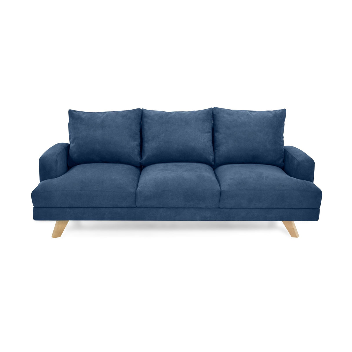Sofá Lisboa Indigo 192x85cm de Tres Puestos con Apoya Brazos - SOFAS Y POLTRONAS | Bylmo