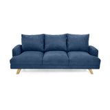 Sofá Lisboa Indigo 192x85cm de Tres Puestos con Apoya Brazos - SOFAS Y POLTRONAS | Bylmo
