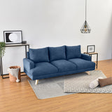 Sofá Lisboa Indigo 192x85cm de Tres Puestos con Apoya Brazos - SOFAS Y POLTRONAS | Bylmo
