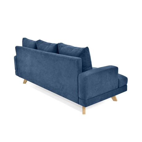 Sofá Lisboa Indigo 192x85cm de Tres Puestos con Apoya Brazos - SOFAS Y POLTRONAS | Bylmo