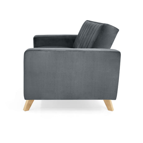 Sofá Baru Gris 152x83cm de Dos Puestos con Apoya Brazos - SOFAS Y POLTRONAS | Bylmo