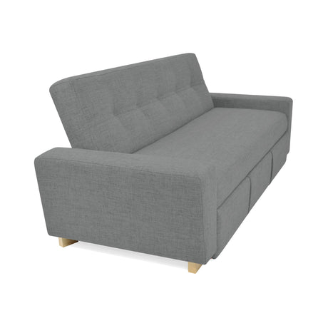 Sofacama Hamburgo Gris 210x87cm de Tres Puestos Recinable con Apoya Brazos - SOFAS Y POLTRONAS | Bylmo