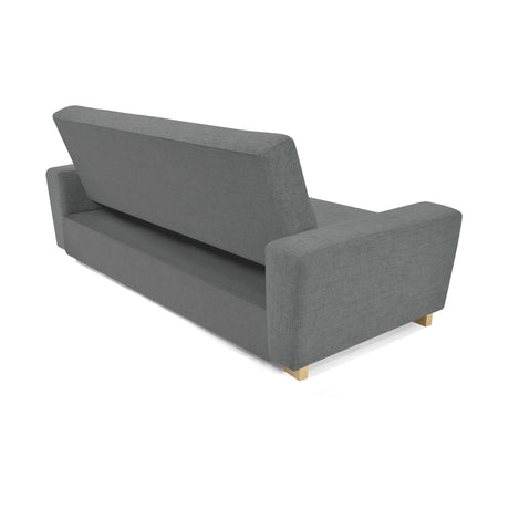 Sofacama Hamburgo Gris 210x87cm de Tres Puestos Recinable con Apoya Brazos - SOFAS Y POLTRONAS | Bylmo