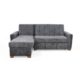 Sofacama Derecho Apolo Gris 220x92cm De Tres Puestos Reclinable Con Apoya Brazos - SOFAS Y POLTRONAS | Bylmo