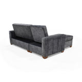 Sofacama Derecho Apolo Gris 220x92cm De Tres Puestos Reclinable Con Apoya Brazos - SOFAS Y POLTRONAS | Bylmo