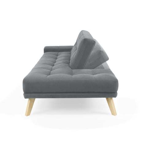 Sofacama Brunet Gris 198x84cm de Tres Puestos Recinable con Apoya Brazos - SOFAS Y POLTRONAS | Bylmo