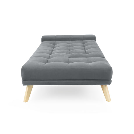Sofacama Brunet Gris 198x84cm de Tres Puestos Recinable con Apoya Brazos - SOFAS Y POLTRONAS | Bylmo