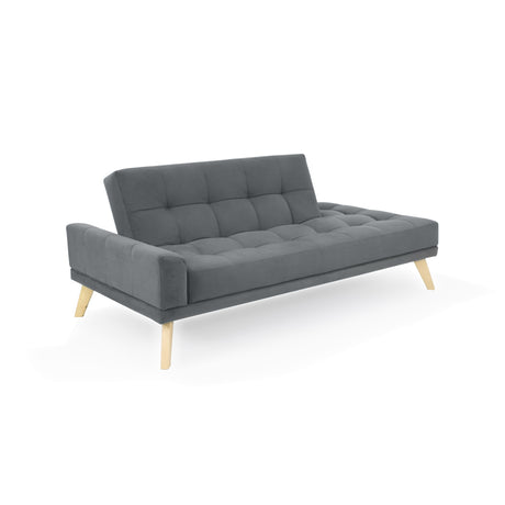 Sofacama Brunet Gris 198x84cm de Tres Puestos Recinable con Apoya Brazos - SOFAS Y POLTRONAS | Bylmo