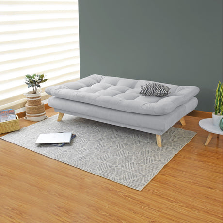 Sofacama Munich Plata 180x85cm de Tres Puestos Recinable Resistente a Rasguños - SOFAS Y POLTRONAS | Bylmo