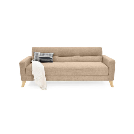 Sofacama Sion Beige 206x82cm de Tres Puestos Recinable con Apoya Brazos - SOFAS Y POLTRONAS | Bylmo
