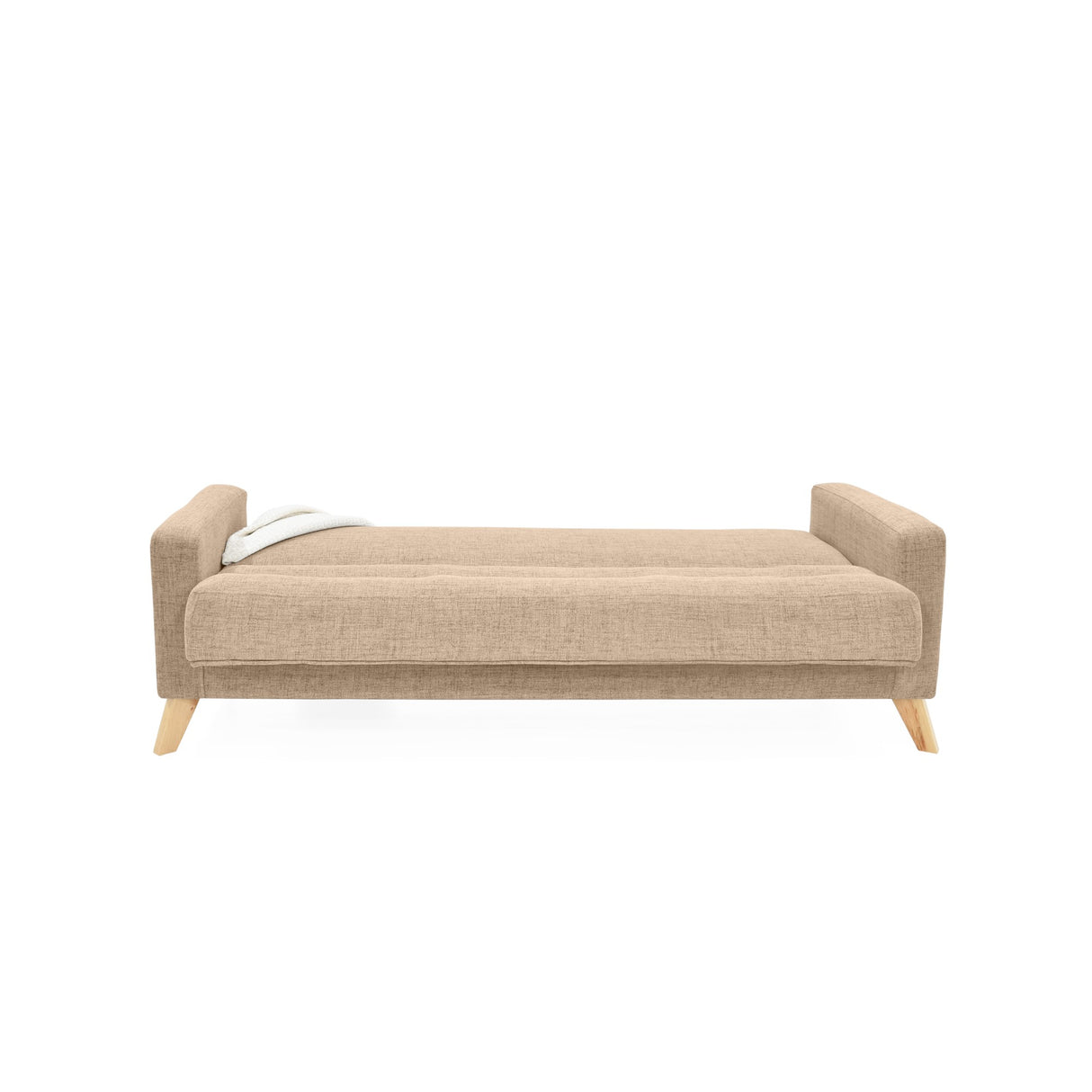 Sofacama Sion Beige 206x82cm de Tres Puestos Recinable con Apoya Brazos - SOFAS Y POLTRONAS | Bylmo