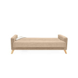 Sofacama Sion Beige 206x82cm de Tres Puestos Recinable con Apoya Brazos - SOFAS Y POLTRONAS | Bylmo