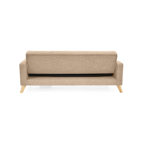 Sofacama Sion Beige 206x82cm de Tres Puestos Recinable con Apoya Brazos - SOFAS Y POLTRONAS | Bylmo