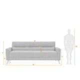 Sofacama Sion Beige 206x82cm de Tres Puestos Recinable con Apoya Brazos - SOFAS Y POLTRONAS | Bylmo